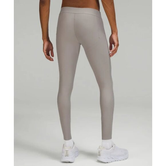 Lululemon Mens Senseknit Running Tight 28" Rhino Grey Size L & XL Durable - Picture 1 of 2